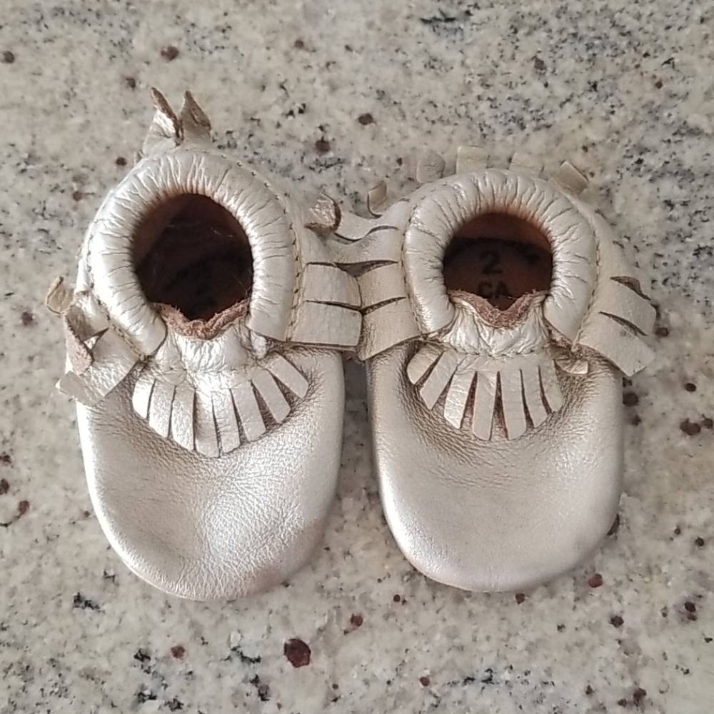Freshly Picked silver metallic moccasin